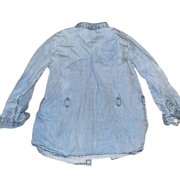 Carters Denim Button Down Shirt/ Dress Size 2T - Picture 4 of 5